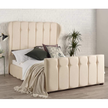 R2R Furniture Aspire Lauren Wing Back Fabric Bed frame Queen