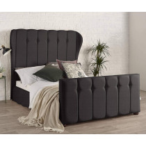 R2R Furniture Aspire Lauren Wing Back Fabric Bed frame Queen