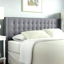R2R Furniture ASTON FABRIC DESIGN HEADBOARD WITH SILVER STUDS QUEEN SIZE