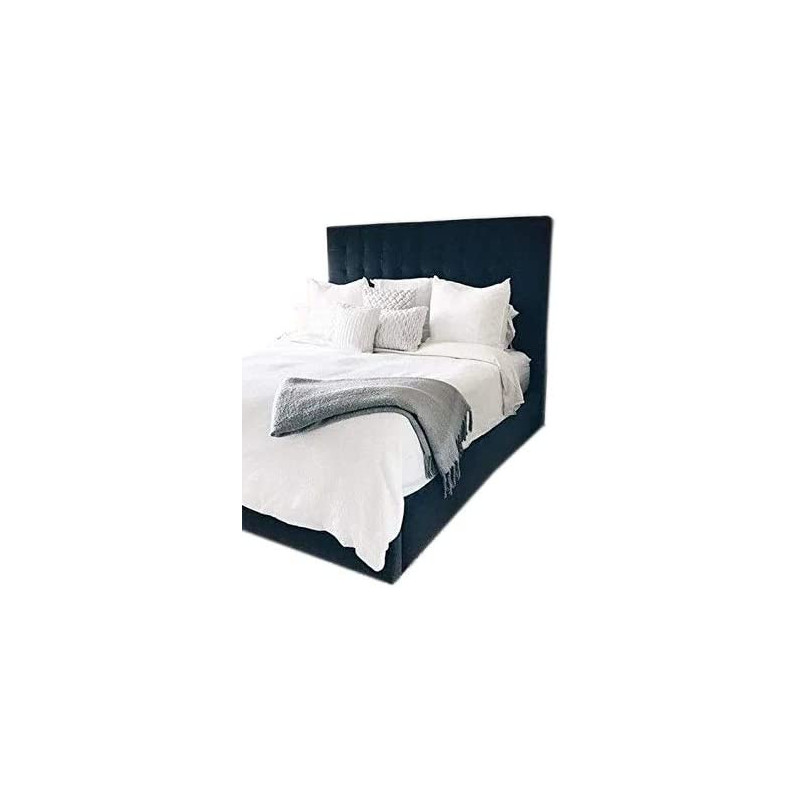 R2R Furniture Bailey Velvet Upholstered Queen Size Bed With Mattress