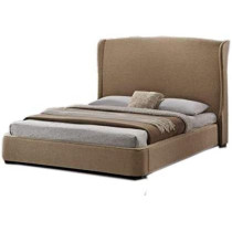 R2R Furniture Baxton Studio Sheila Linen King Size Bed Frame