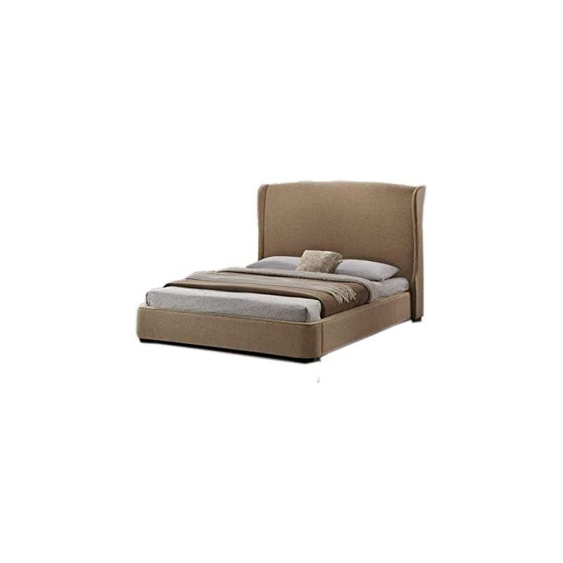 R2R Furniture Baxton Studio Sheila Linen King Size Bed Frame
