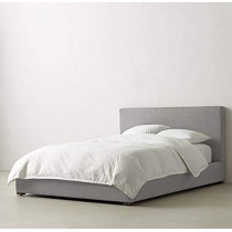 R2R Furniture BECK UPHOLSTERED PLATFORM BED GREY WITH MATTRESS:180X200