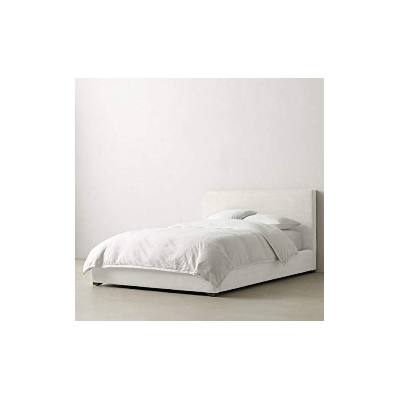 R2R Furniture BECK UPHOLSTERED PLATFORM BED WITH MATTRESS: 180X200 Velvet Material