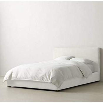 R2R Furniture BECK UPHOLSTERED PLATFORM BED WITH MATTRESS: 200X200 (SUPER KING)