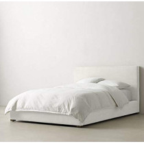 R2R Furniture BECK UPHOLSTERED PLATFORM BED WITH MATTRESS: 200X200 (SUPER KING)