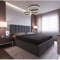 R2R Furniture Bed Stripe Design _Furniture King Size