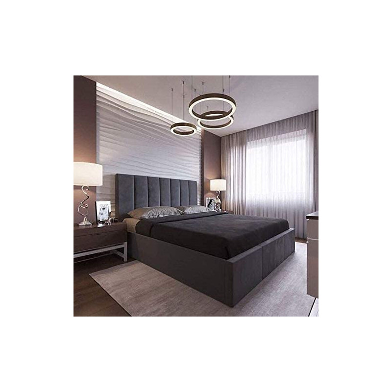 R2R Furniture Bed Stripe Design _Furniture King Size