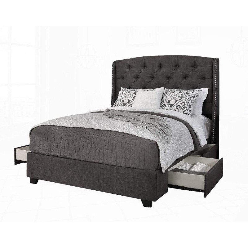 R2R Furniture Bilqees Queen Bed Bed Frame With Mattress