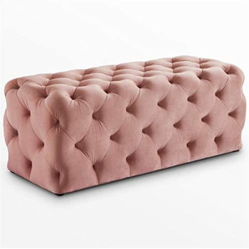 R2R Furniture Blush Pink Velvet Bench : 180X45