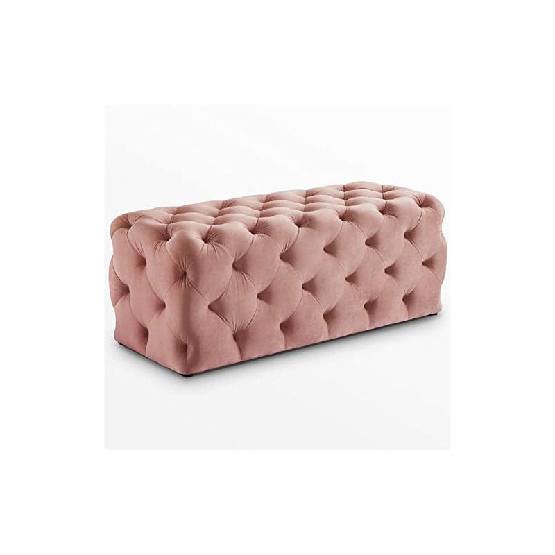 R2R Furniture Blush Pink Velvet Bench : 180X45