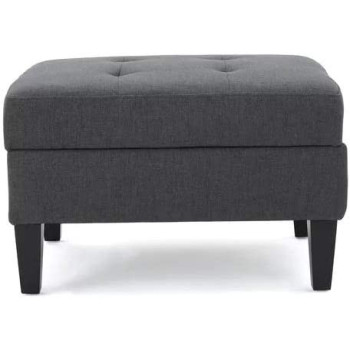 R2R Furniture Burgess Tufted Storage Ottoman