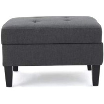 R2R Furniture Burgess Tufted Storage Ottoman