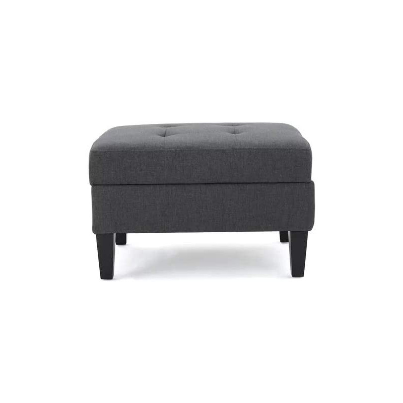 R2R Furniture Burgess Tufted Storage Ottoman