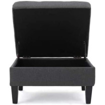 R2R Furniture Burgess Tufted Storage Ottoman
