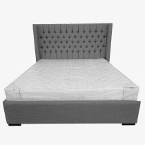 R2R Furniture button design bed queen-grey