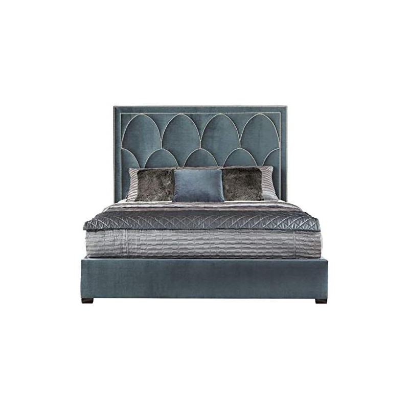 R2R Furniture Camila Upholstered Bed Queen Size Bed With Mattress