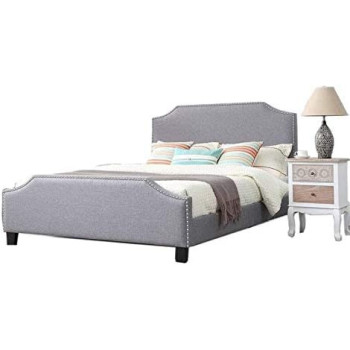 R2R Furniture CAROLINA NAILHEAD TRIM DESIGN BED KING SIZE