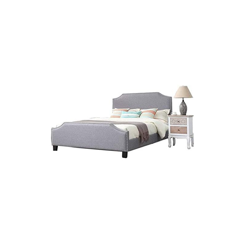 R2R Furniture CAROLINA NAILHEAD TRIM DESIGN BED KING SIZE