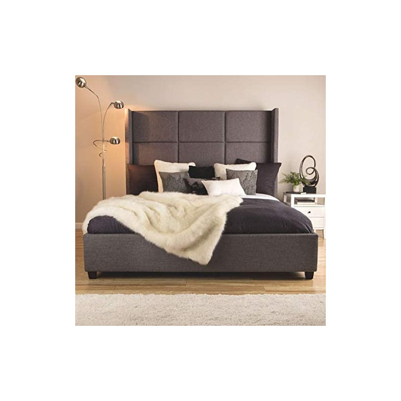 R2R Furniture Catalea Gray Bed King Size