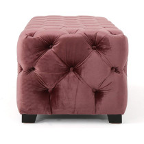 R2R Furniture Christopher Knight Home Provence Blush New Velvet Rectangular Ottoman