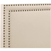 R2R Furniture Classic Upholstered bed with Nailhead Trim - Queen Size 160 x 200cm