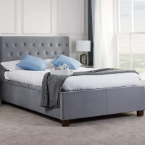 R2R Furniture COLOGNE GREY OTTOMAN BED QUEEN SIZE WITH GAS LIFT UP STORAGE