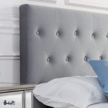 R2R Furniture COLOGNE GREY OTTOMAN BED QUEEN SIZE WITH GAS LIFT UP STORAGE