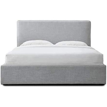 R2R Furniture Dane Storage Bed - Light Grey - (Without Mattress) - King Size (180cm x 200cm)
