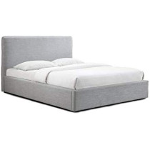 R2R Furniture Dane Storage Bed - Light Grey - (Without Mattress) - King Size (180cm x 200cm)