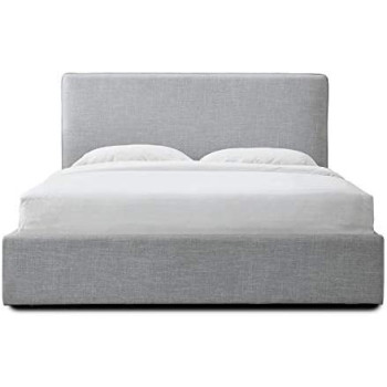R2R Furniture Dane Storage Bed - Light Grey - (Without Mattress) - Queen Size (160cm x 200cm)