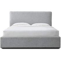 R2R Furniture Dane Storage Bed - Light Grey - (Without Mattress) - Queen Size (160cm x 200cm)