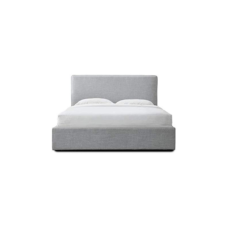 R2R Furniture Dane Storage Bed - Light Grey - (Without Mattress) - Queen Size (160cm x 200cm)