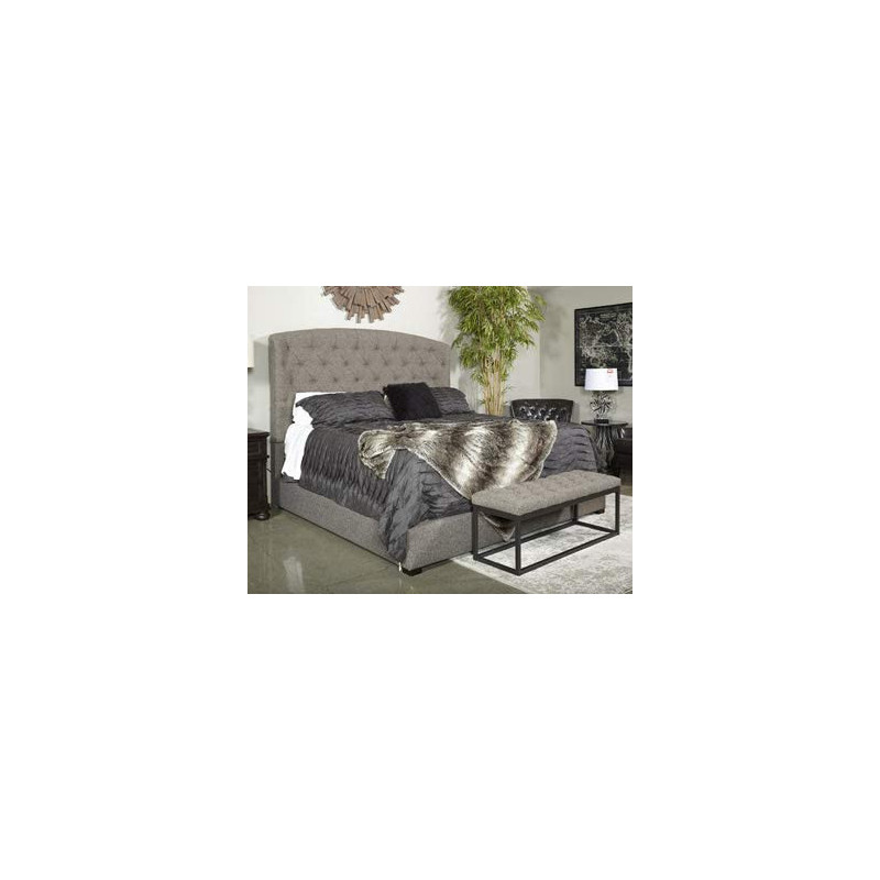 R2R Furniture Dark Brown Gerlane King Size Bed Frame