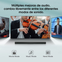 Hisense HS205 2.0ch Soundbar with 2 front speakers 60W Wireless Bluetooth HDMI ARCOpticalAUXUSB 3EQ Modes