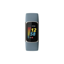 Fitbit Charge 5 Advanced Fitness + Health Tracker with Tools for Heart Health Stress Management Steel Blue/Platinum