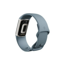 Fitbit Charge 5 Advanced Fitness + Health Tracker with Tools for Heart Health Stress Management Steel Blue/Platinum