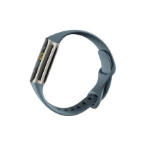 Fitbit Charge 5 Advanced Fitness + Health Tracker with Tools for Heart Health Stress Management Steel Blue/Platinum
