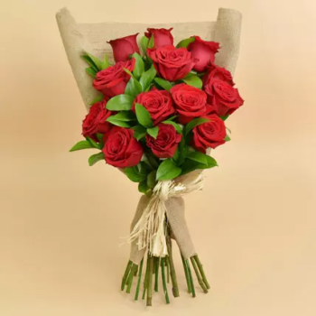 FNP 12 Valentines Red Roses Bouquet