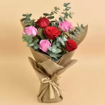 3 Pink 3 Red Roses...