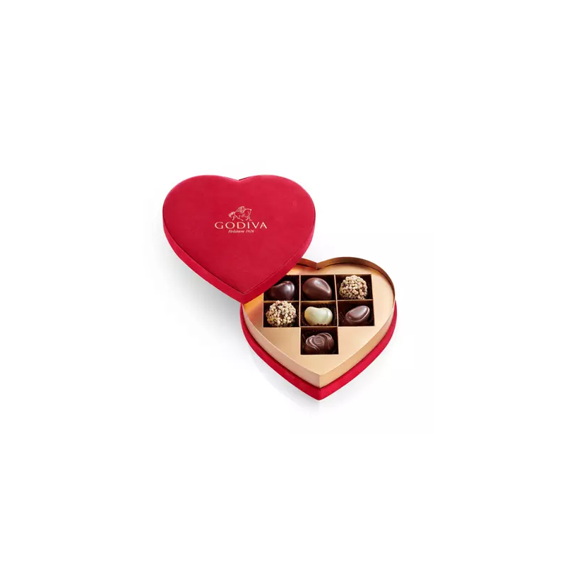 Coeur Gift Box Red 7 Pcs By Godiva