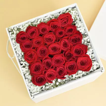 Flowers and Cake Box With Love