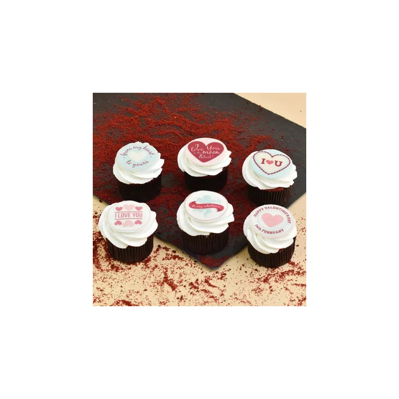 Valentine Special Red Velvet Cup Cake 6 Pcs