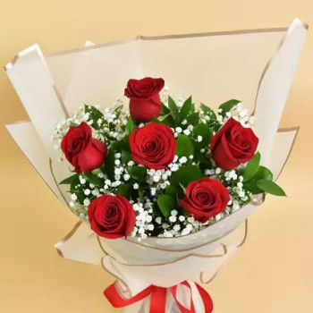 Valentine 6 Roses Bouquet