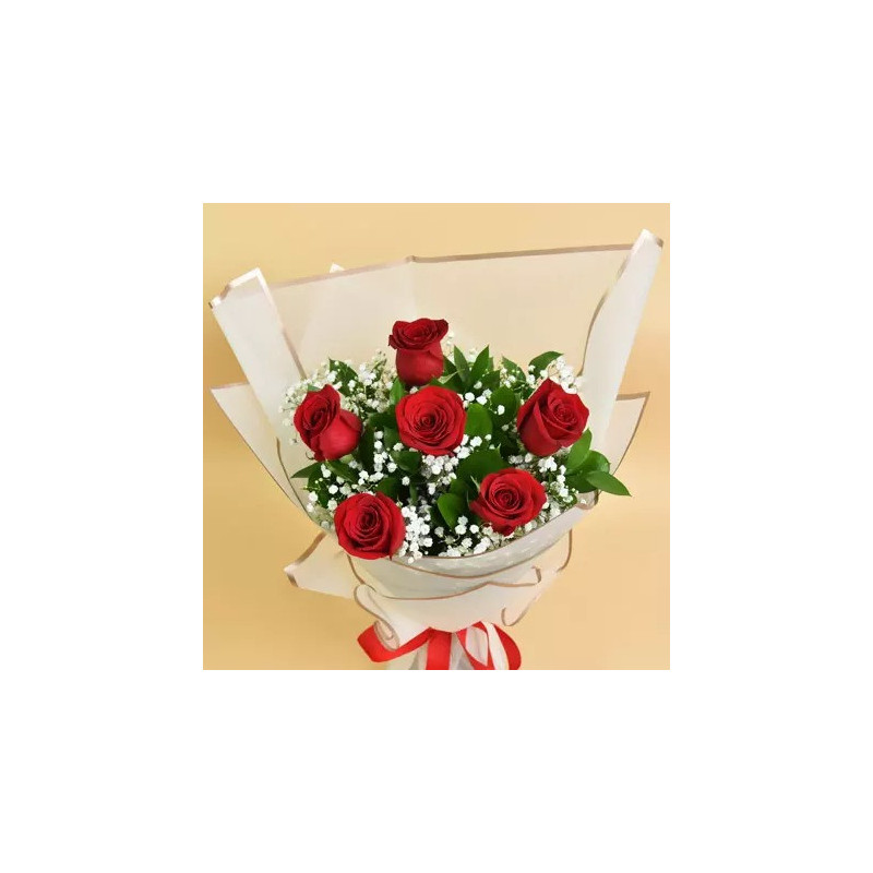 Valentine 6 Roses Bouquet