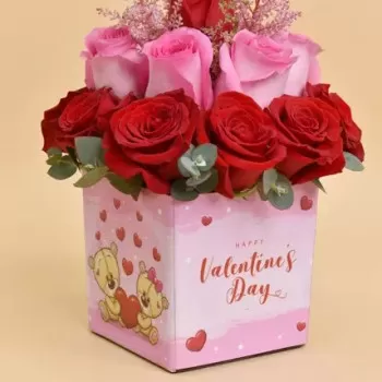 Valentines Day Roses Vase