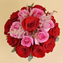 Valentines Day Roses Vase