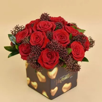 Valentines Day Roses Vase