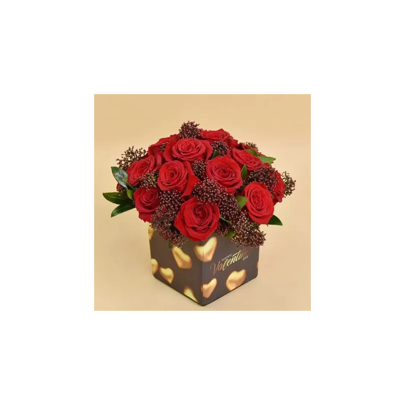 Valentines Day Roses Vase