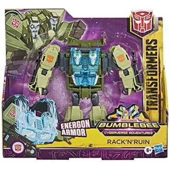 Transformers Toys Cyberverse Ultra Class RACK'N'RUIN Action Figure - Combines with Energon Armor to Power Up - For Kids Ages 6 and Up, 6.75-inch